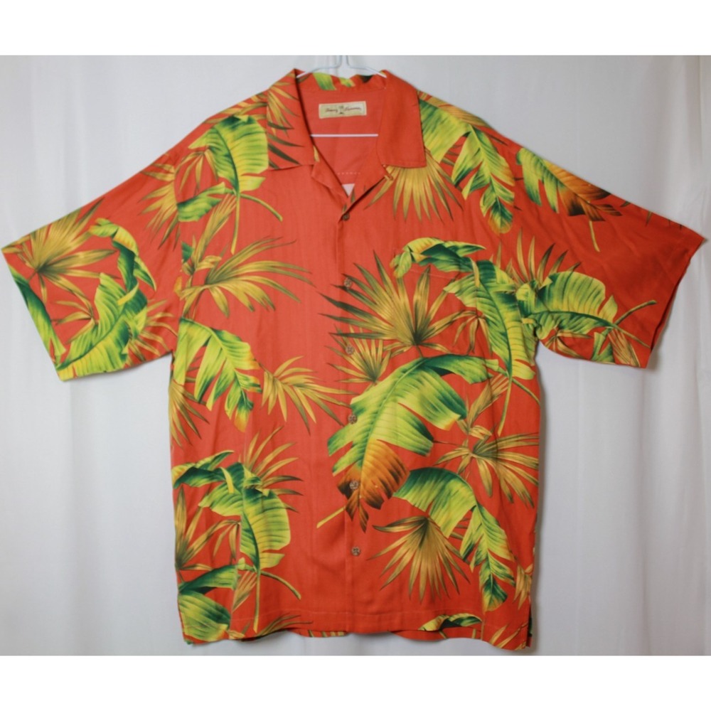 Tommy Bahama Silk Shirt Size Large - Picture 4 of 11